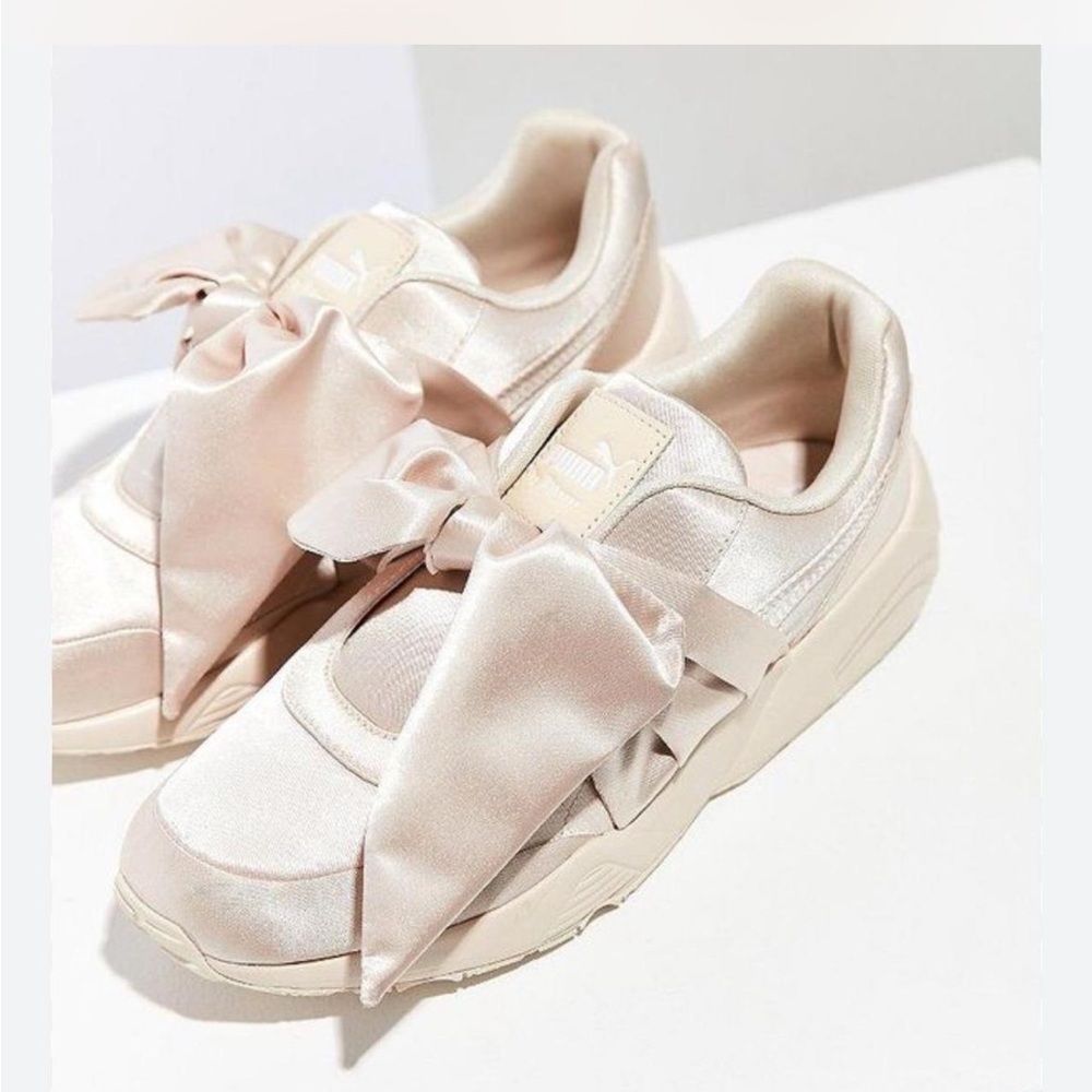 Puma X Rihanna Fenty Women's Satin Bow Sneakers - Cream